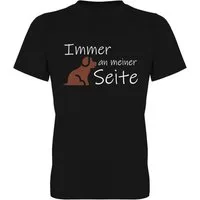 G-graphics T-Shirt Immer an meiner Seite – Hund Herren T-Shirt mit einem Spruch / Print für die echte Hundepapas