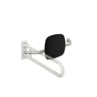 Hewi 801 Rückenstütze 801.51.9273R84 Wandabstand 230mm, rechts, Lehne tiefschwarz, umbra