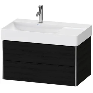 Duravit XSquare Waschtischunterbau wandhängend Eiche Schwarz Matt 784x460x397 mm - XS416801616 XS416801616