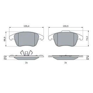 Bosch Bremsbel?ge vorne Citroen C4 DS Ds Opel Corsa Mokka Peugeot 2008 208