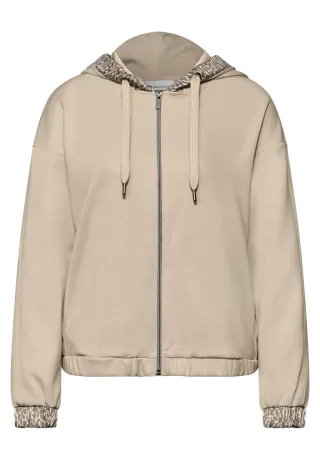 Street One - Hoodie Jacke beige - Gr. - 36