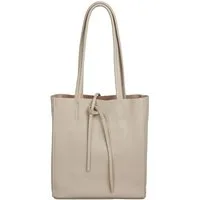 Caspar Schultertasche Mittelgroße Leder Shopper Damen Tasche - CLASSIC LINE - Modell No.814, casual, leicht & unempfindlich - 100% Echtleder - Handmade in Italy