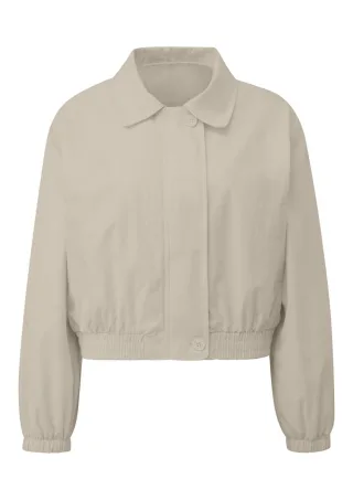 Q/S designed by - Kurze Blouson-Jacke im Boxy-Fit mit Umlegekragen beige - Gr. - XXL