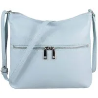 ITALYSHOP24 Schultertasche Made in Italy Damen Leder Tasche Cross Over Body Bag Umhängetasche, leichte schmale Brusttasche Shopping Reise Urlaub Ausgehen Freizeit