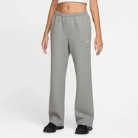 Nike Sportswear Sporthose W NK STDO FLC MW MR STD OH PNT mit abgesteppter Kante am Beinabschluss, aus Baumwolle und Polyester