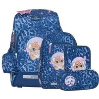 Beckmann Schulrucksack Active Air (6tlg., inkl. Sportrucksack, Federmappe, Schlamperetui, Regenhülle, Buttons)