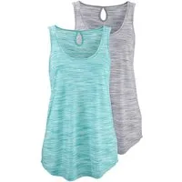 Beachtime by Lascana Tanktop mit Struktureffekt (2er-Pack) aus pflegeleichter Qualität