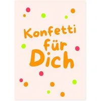 Bow & Hummingbird Geburtskarte Postkarte "Konfetti für Dich" (Neon) aus Recyclingpapier