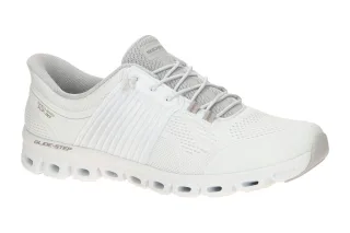 Skechers GLIDE STEP 104801 WGY wei? - sportliche Slipper f?r Damen