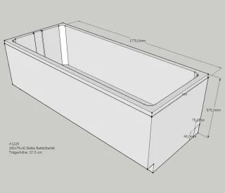 Neuesbad Wannenträger für Bette Starlet 180x75 SW12471