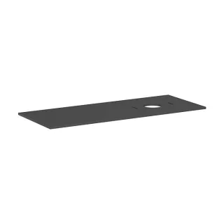 hansgrohe Xilesa E Konsole 54279760 1375x550mm, ohne Hahnloch, Ausschnitt rechts, schiefergrau matt
