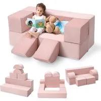 GarveeMore Kindersofa 6-teilig–Spielsofa Spielcouch Modulare Kinderspielcouch für Kinder