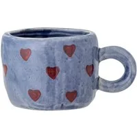 Bloomingville Tasse Bloomingville Nini Tasse, Blau, Steingut, 115 ml, Steingut