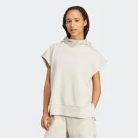 adidas Sportswear Sweatshirt SOFT LUX LOCKERER ÄRMELLOSER HOODIE ärmellos, mit integrierter Kapuze, mit seitlichen Schlitzen