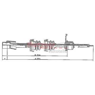 Metzger Tachowelle VW Golf 2 1,8