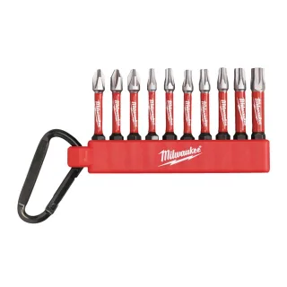Milwaukee Shockwave Bit-Set mit Karabiner 10-teilig - 4932480941