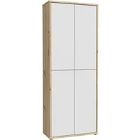 FORTE Schuhschrank Alice Springs, Schuhschrank, Höhe 191,9 cm, 4 Türen, viel Platz (B/H/T 74,5/191,9/34,9 cm) Stauraumschrank, Mehrzweckschrank, Breite 74,5 cm, mit 8 Böden