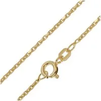trendor Kette ohne Anhänger Damen-925 Silber Vergoldet Feine Ankerkette 1,3 mm