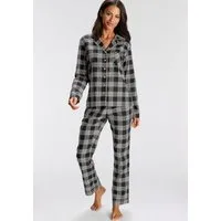 H.I.S Pyjama (Set, 2 tlg) aus Flanell mit Allover-Karomuster