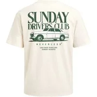 Neverless Oversize-Shirt Herren T-Shirt - Sunday Drivers Club - Oversized Relaxed Fit Sommer mit Print