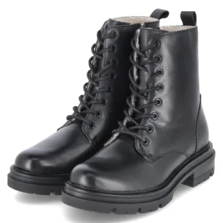 Fräulein Frida Schnürboots - Gr. 37 - Schwarz - Glattleder