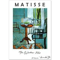 TPFLiving Kunstdruck (OHNE RAHMEN) Poster - Leinwand - Wandbild, Henri Matisse - Retro Landschaften und Stilleben - (Leinwand Wohnzimmer, Leinwand Bilder, Kunstdruck), Farben: blau, grün, rosa, gelb, orange, beige - Größe: 13x18cm