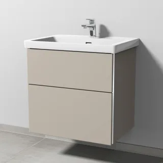 Sanipa 3way Waschtischunterbau zu Villeroy & Boch Subway 3.0 Waschtisch mit 2 Auszügen, Kaschmir-Mat BP8471U
