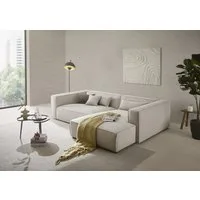 LeGer Home by Lena Gercke Ecksofa PIARA XXL, Big-Sofa, Cord, Leinenoptik o. Strukturstoff, L-Form, wahlweise Ottomane rechts/links, Kedernaht, extra tiefe Sitzfläche