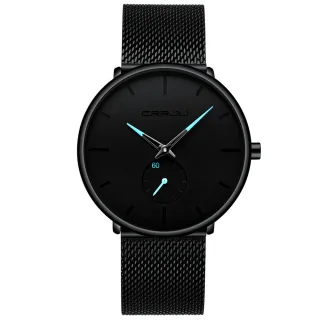 CRRJU Watches Men Simple Dial Bright Needle Wristwatch Waterproof Male Round Fashion Quartz Watch with a Box, Ideal Choi