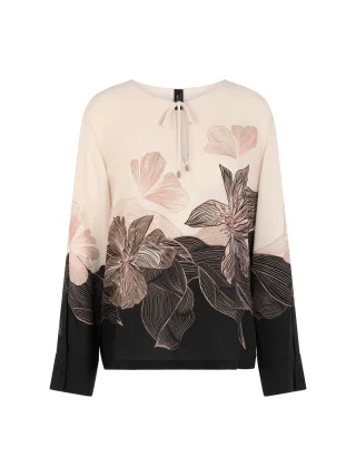 Marc Cain Collections - Bluse mit Blumenprint Rethink Together black - Gr. - 36
