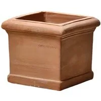 Teramico Pflanzkübel Terrakotta Modell "Cubo Liscio" 25cm frostfest, 100% Frostfest