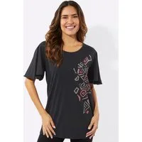 Sieh an! Trainingsshirt Longshirt Kurzarm