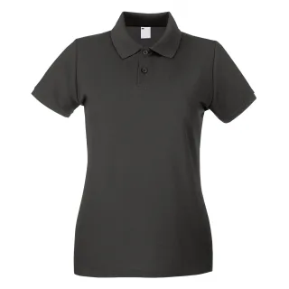 Fruit of the Loom - Poloshirt für Damen kurzärmlig (Anthrazit)