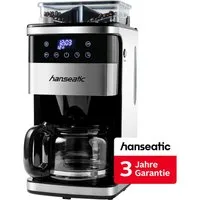 Hanseatic Kaffeemaschine mit Mahlwerk HCMG105015SD, 1,5l Kaffeekanne, Papierfilter 1x4, inkl. 3 Jahre Herstellergarantie