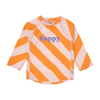 Lässig UV-Schutz Langarm Shirt mit Streifen, Rosa Orange 4-5 Jahre