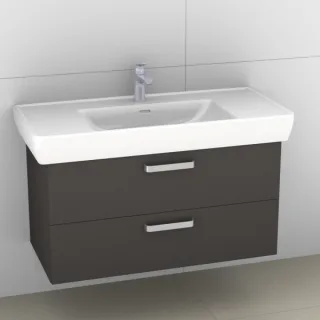 Artiqua 415 Waschtischunterschrank für Pro A 813958 Stahlgrau, 415-WU2L-L29-7142-88 415-WU2L-L29-7142-88