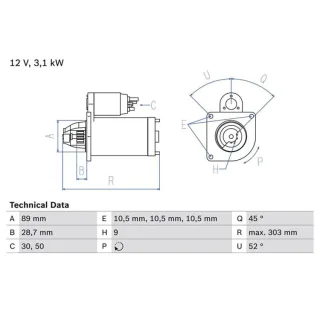 Bosch Starter  0986016550