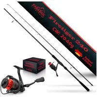 Paradox Fishing Spinnrute Firetiger, (Firetiger Spinnrute + Infinity Rolle), 2,1m/2,4m/2,7m, 5-20g/15-35g/20-60g