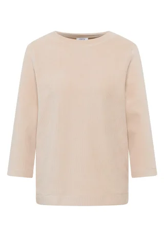 CECIL - Cordshirt in Unifarbe oat milk beige - Gr. - M