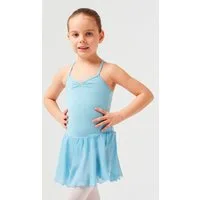 tanzmuster Chiffonkleid Ballettkleid Maja mit Glitzersteinen Mädchen Ballettbody mit Chiffon Röckchen
