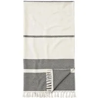Egeria Hamamtuch Pestemal Herri, Hamam Frottier (1-St), 100x180 cm, mit Muster & Fransen, ideal als Strandtuch