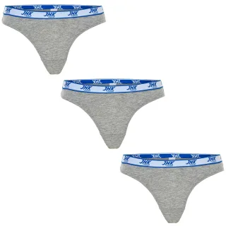 JHK - Thong für Damen, Meliert (3er-Pack) (Grau meliert)