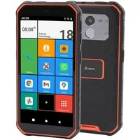 Olympia TREK Outdoor Smartphone (Outdoor Handy Wasserschutz Staubschutz schwarz orange IP68 5000mAh)