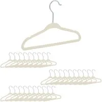 relaxdays Kleiderbügel Kinderkleiderbügel Samt, (30er Set, 30-tlg), weiß, 30er-Pack