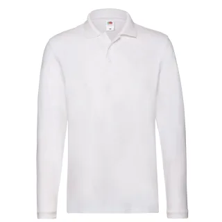 Fruit of the Loom - Poloshirt für Herren Langärmlig (Weiß)