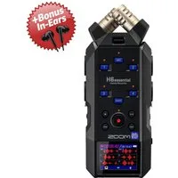 Zoom Audio Zoom Audio-Recorder H6essential + Bonus In-Ear Kopfhörer Digitales Aufnahmegerät (Tragbarer 6-Spur Recorder für Stereo-Aufnahmen)