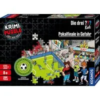 Kosmos Puzzle Krimipuzzle Die drei ??? Kids Pokalfinale in Gefahr, 200 Puzzleteile, Made in Germany
