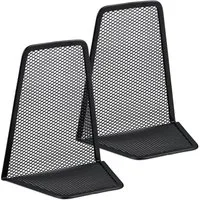 relaxdays Kochbuchhalter Buchstützen 2er Set (2 St), schwarz