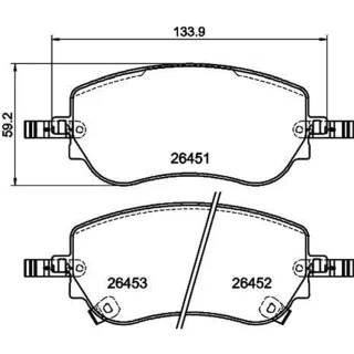 Hella Bremsbel?ge vorne Abarth 500e Fiat 500 500e Tipo
