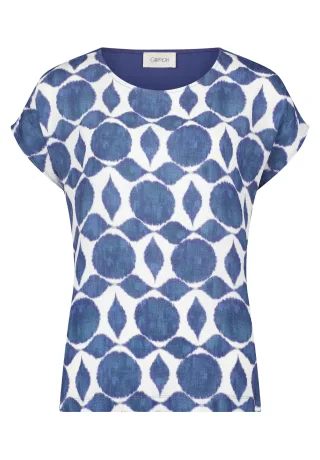 CARTOON - Printshirt weiß/blau - Gr. - 36